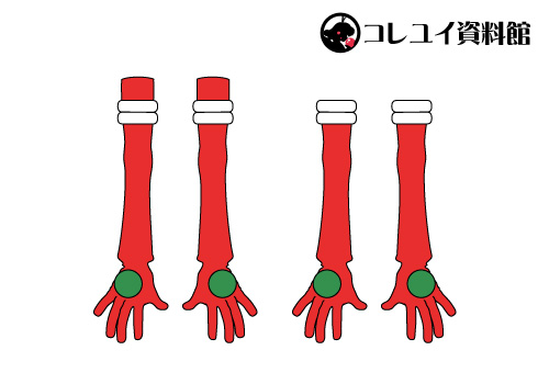コレクタ－・ユイの手袋：デザイン違い